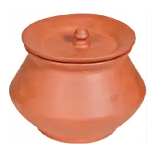 VERKA's Clay Pressure Cooker. 100 % Natural Terracotta and Red Natural  colour.